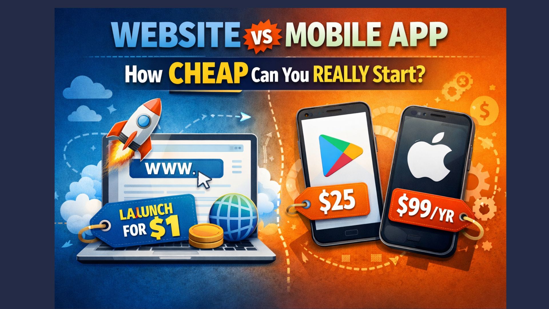 website vs. app compare cost